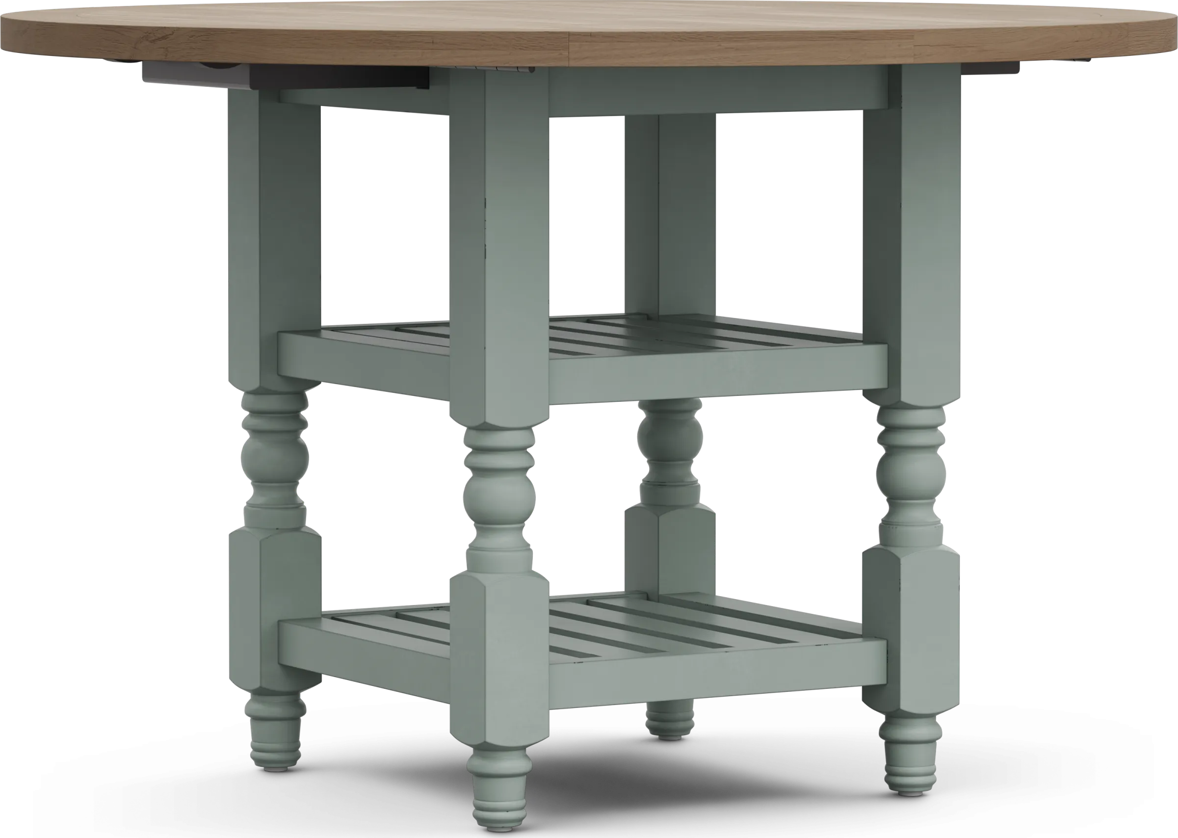 Spring Cottage Blue 3 pc Round Drop Leaf Dining Room - Thumbnail - Image 2