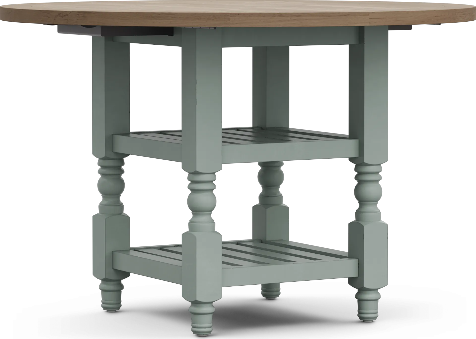 Spring Cottage Blue 3 pc Round Drop Leaf Dining Room - Image 2