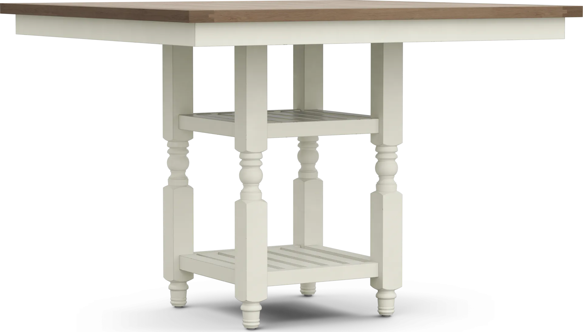 Spring Cottage White 6 Pc Counter Height Dining Set - Image 2