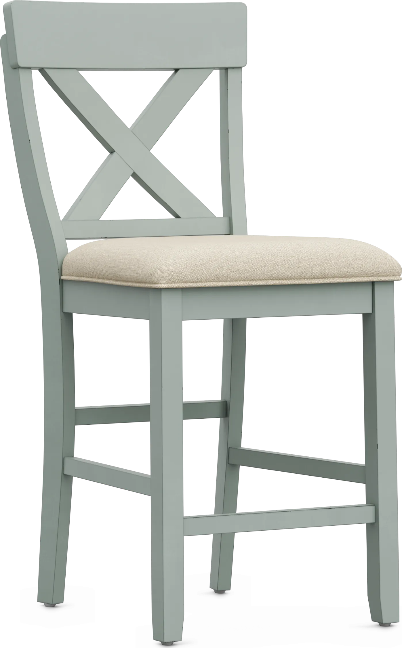 Spring Cottage Blue Counter Height Stool - Thumbnail - Image 1