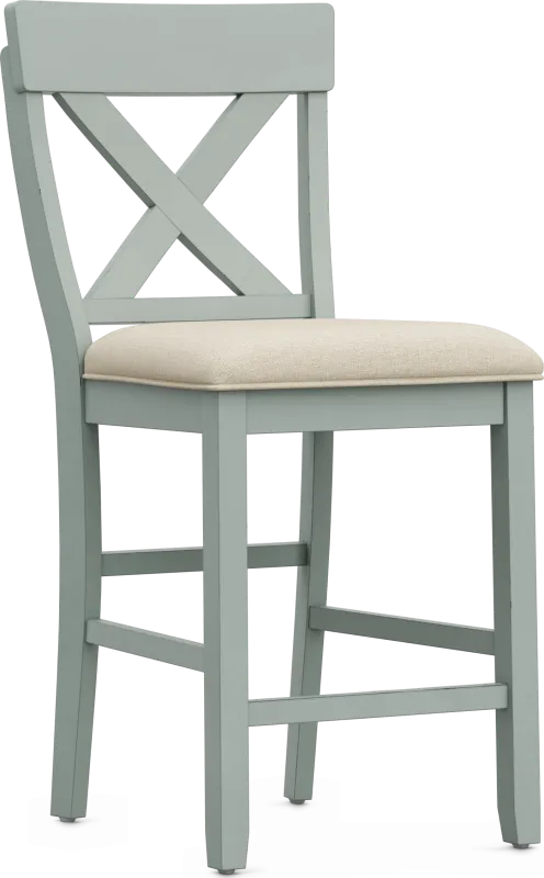 Spring Cottage Blue Counter Height Stool