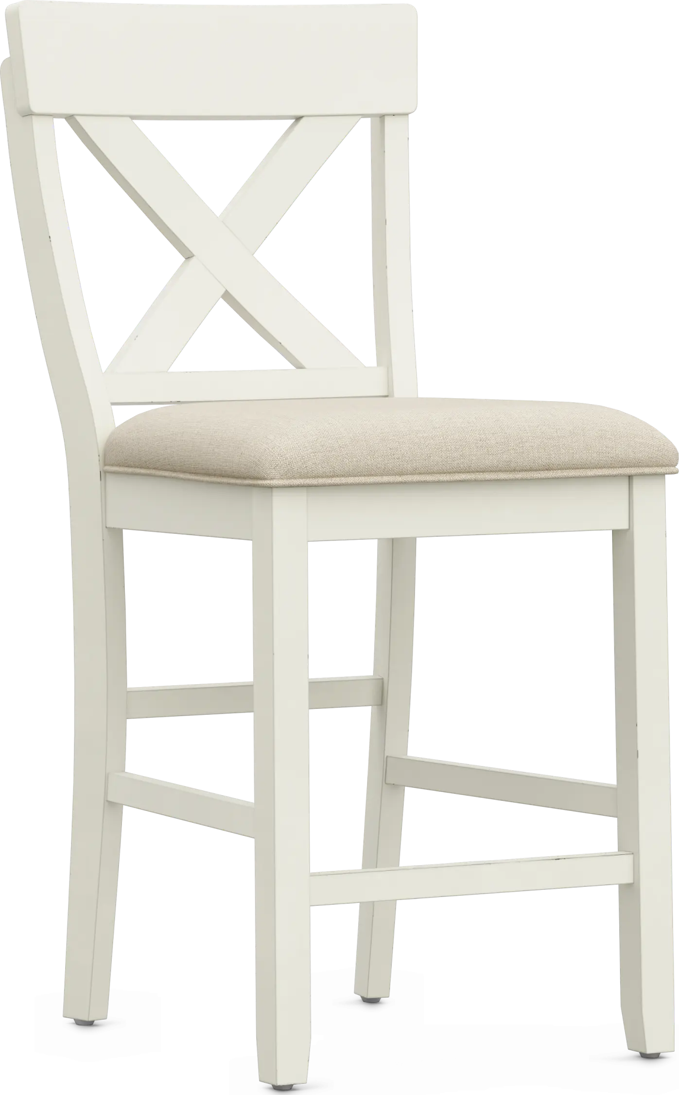 Spring Cottage White Counter Height Stool
