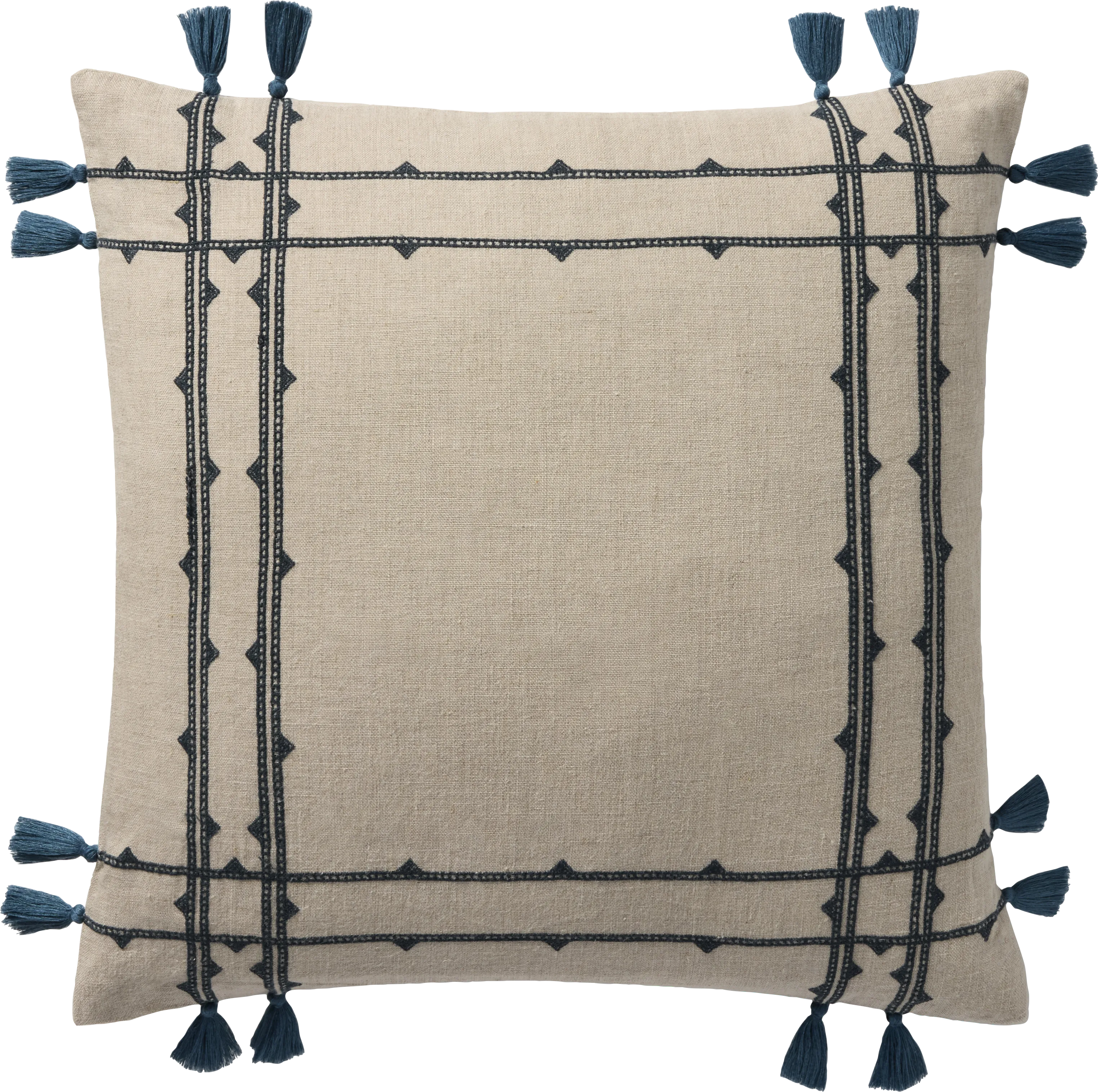 Fray Beige Accent Pillow - Thumbnail - Image 1