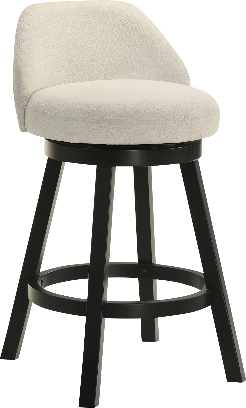 Peachworld White Swivel Counter Height Stool - Thumbnail - Image 1