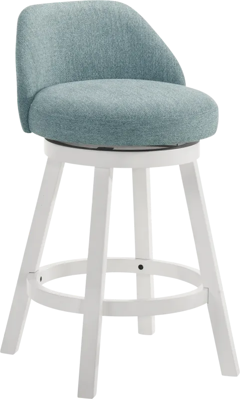Peachworld Blue Swivel Counter Height Stool