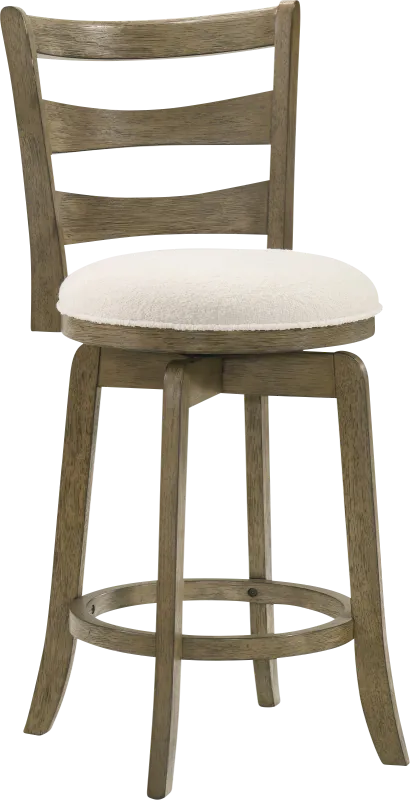 Tuliprover Brown Swivel Counter Height Stool