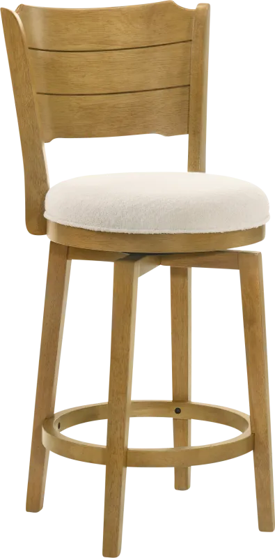 Covencaster Natural Swivel Counter Height Stool