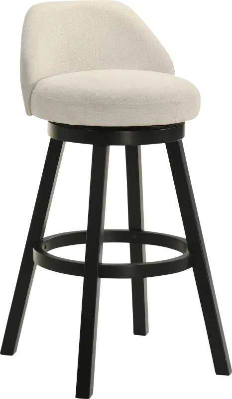 Peachworld White Swivel Barstool