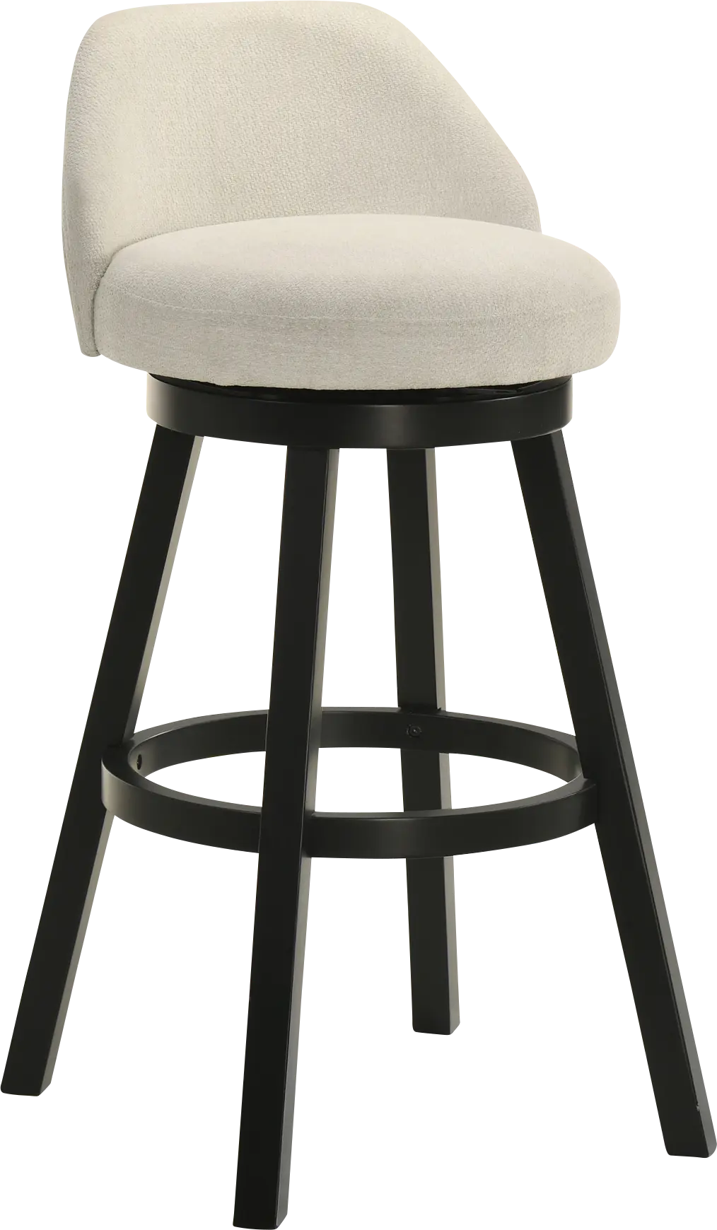 Peachworld White Swivel Barstool