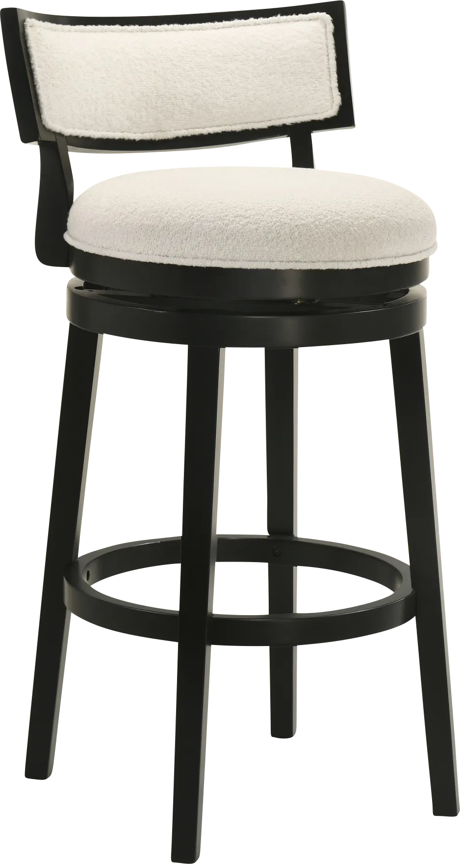 Ridgemark White Swivel Barstool - Thumbnail - Image 1