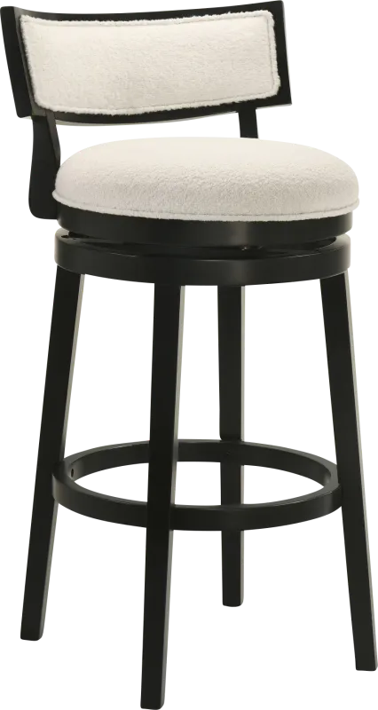 Ridgemark White Swivel Barstool
