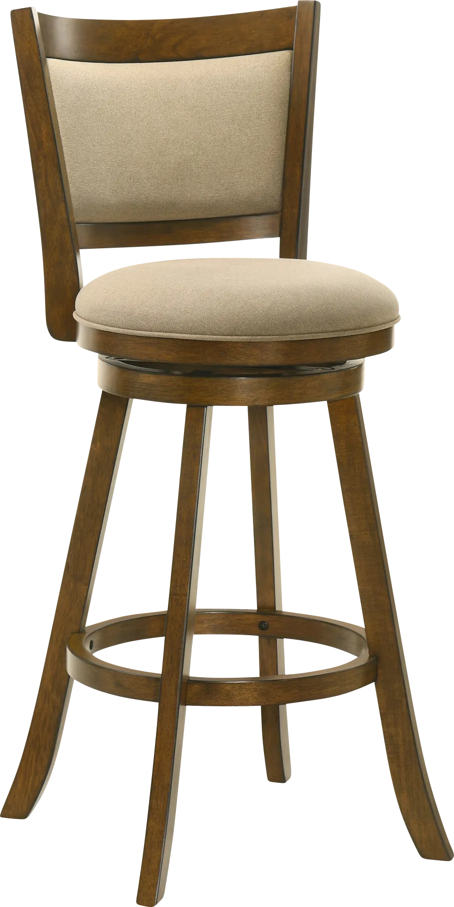 Moonworth Beige Swivel Barstool - Thumbnail - Image 1