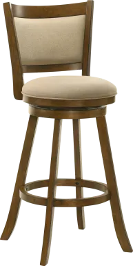 Moonworth Beige Swivel Barstool