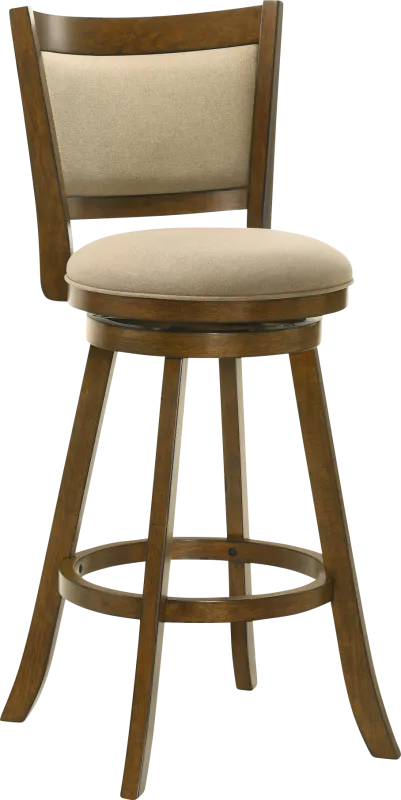 Moonworth Beige Swivel Barstool