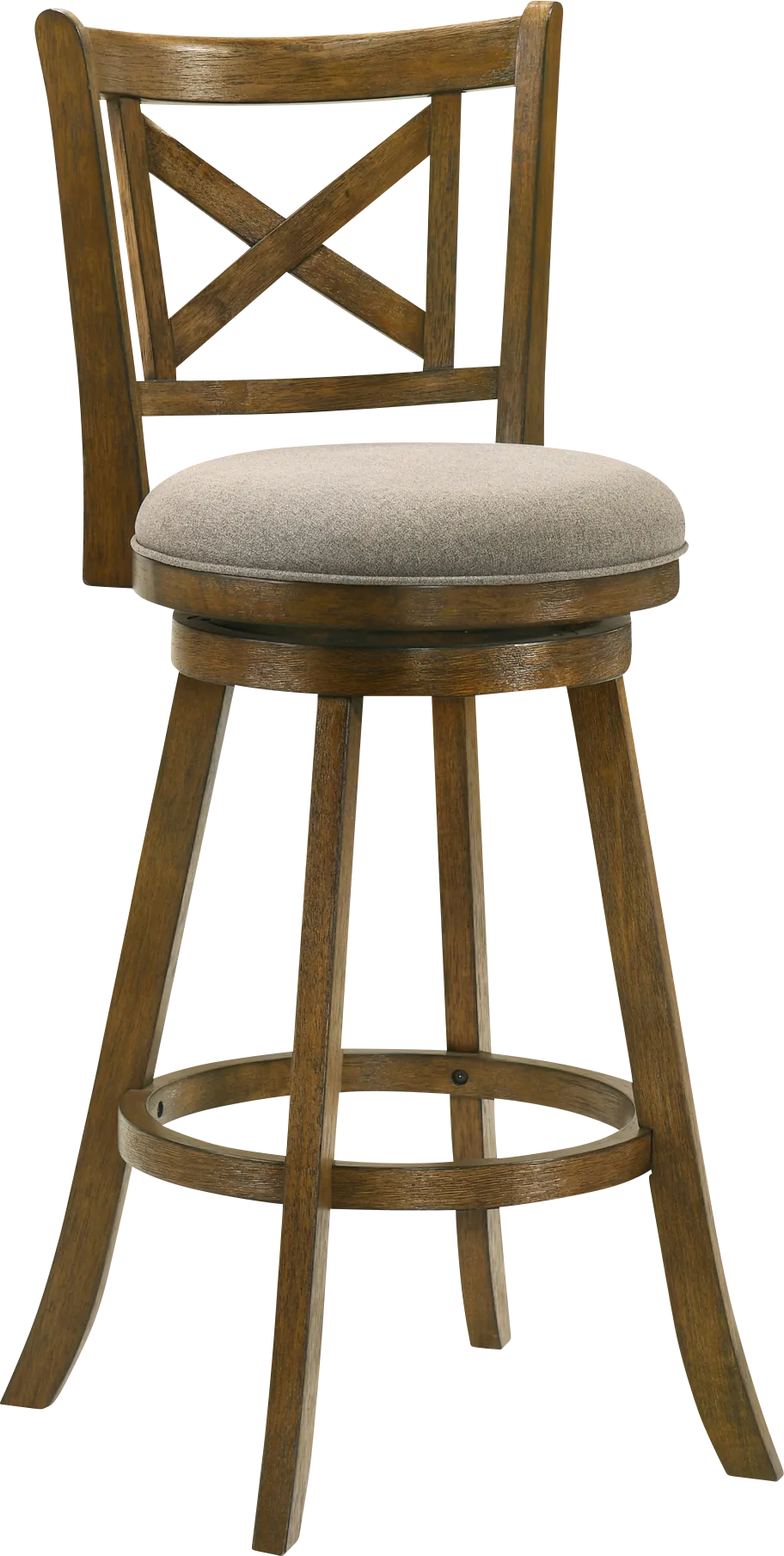 Cloverprises Gray Swivel Barstool - Thumbnail - Image 1
