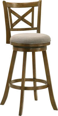 Cloverprises Gray Swivel Barstool