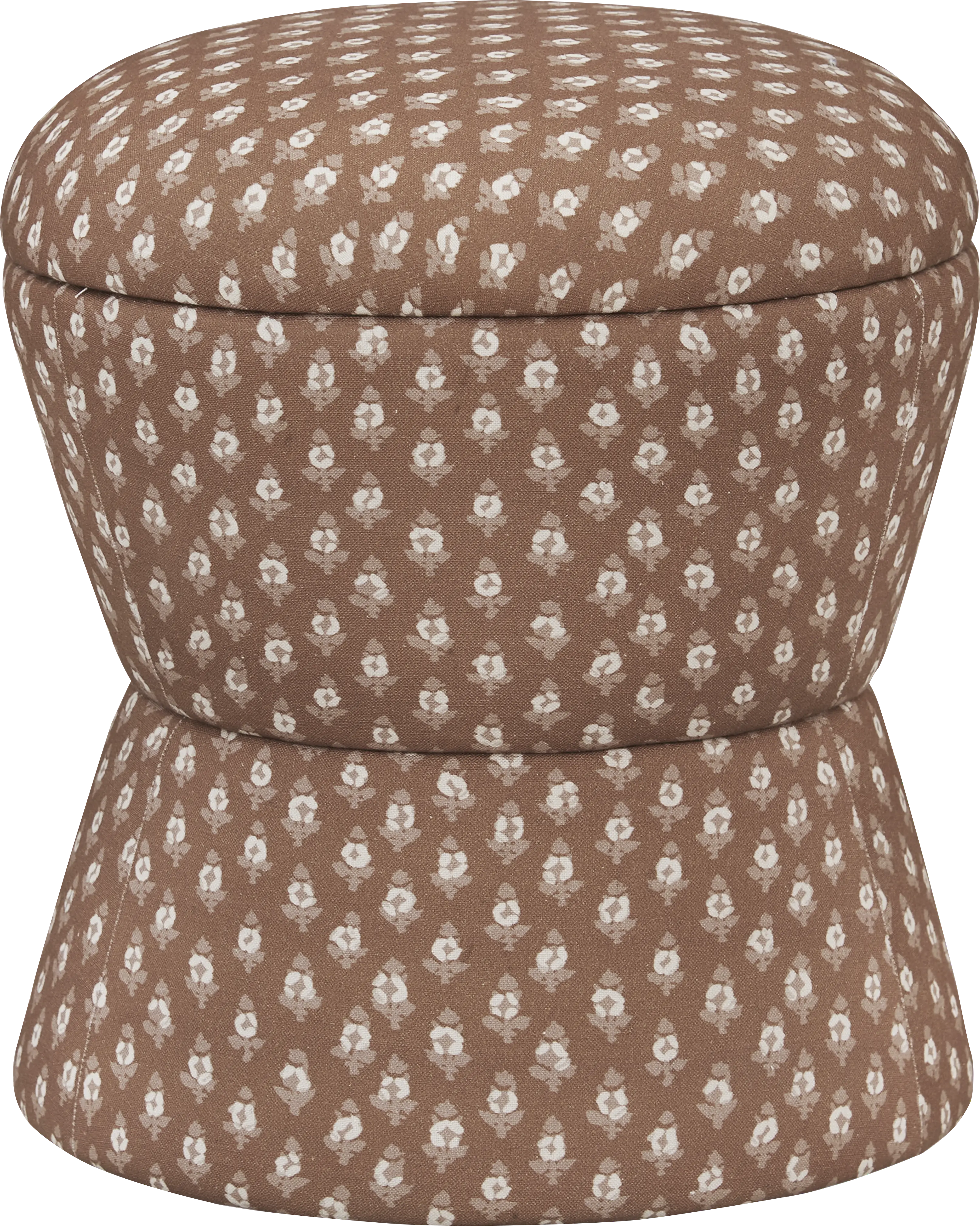 Louis Coral Accent Ottoman - Image 1