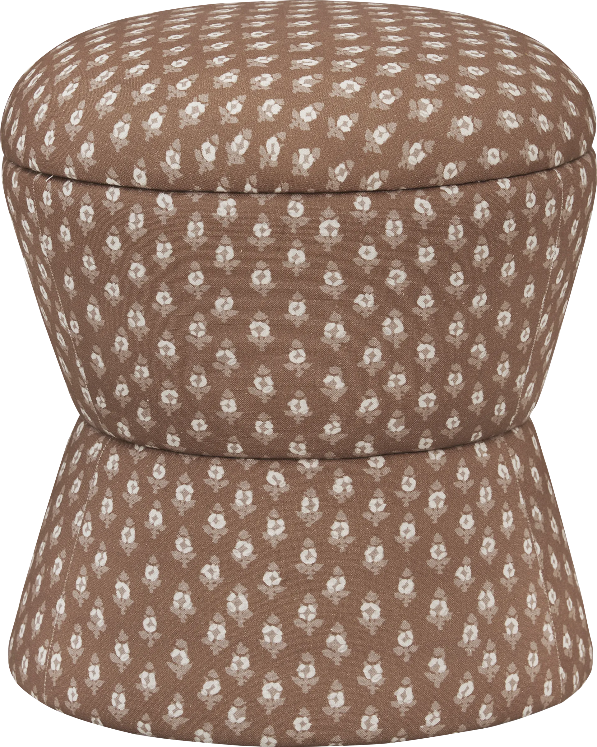 Louis Coral Accent Ottoman - Image 1