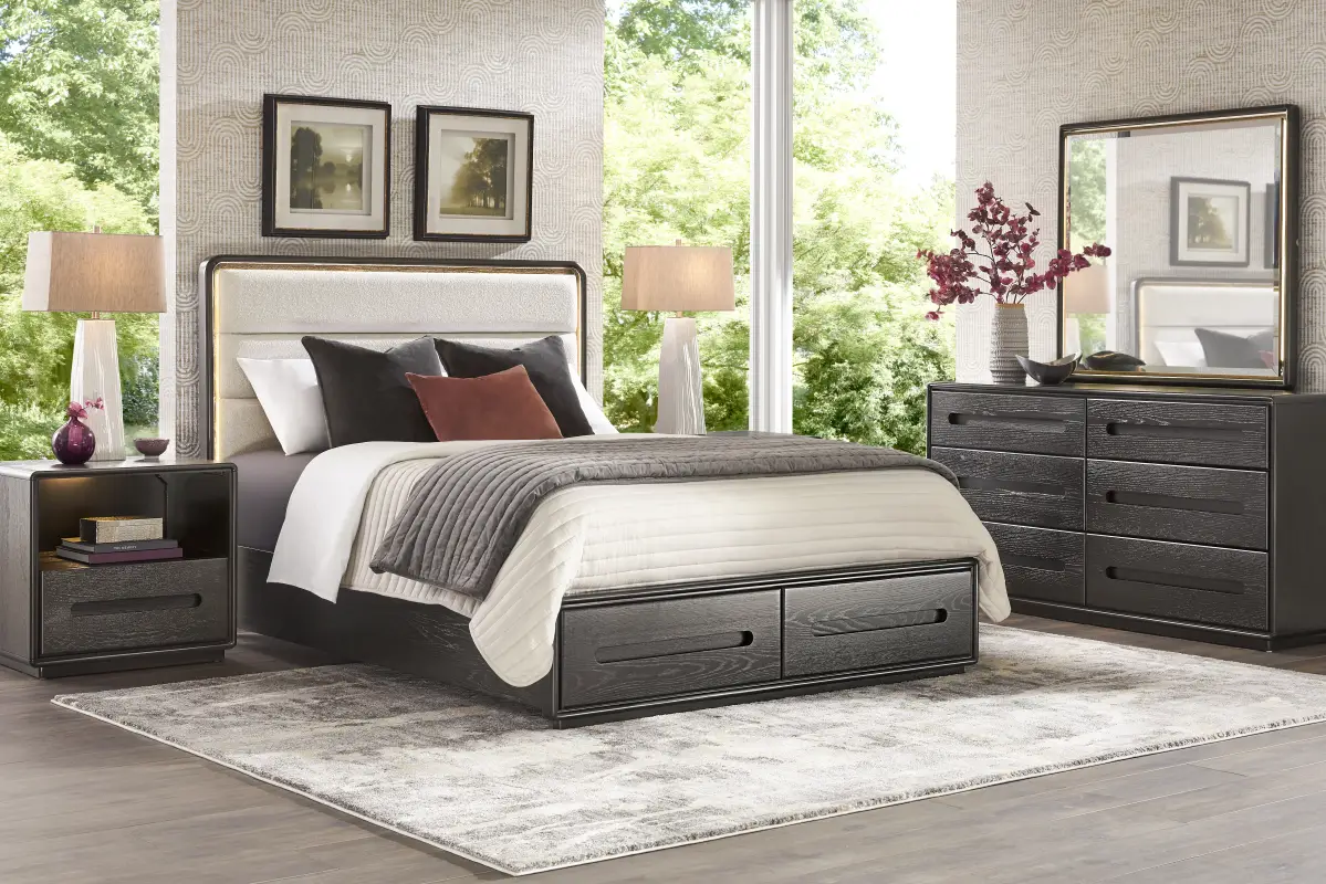 Braxton Espresso 7 Pc Queen Storage Bedroom