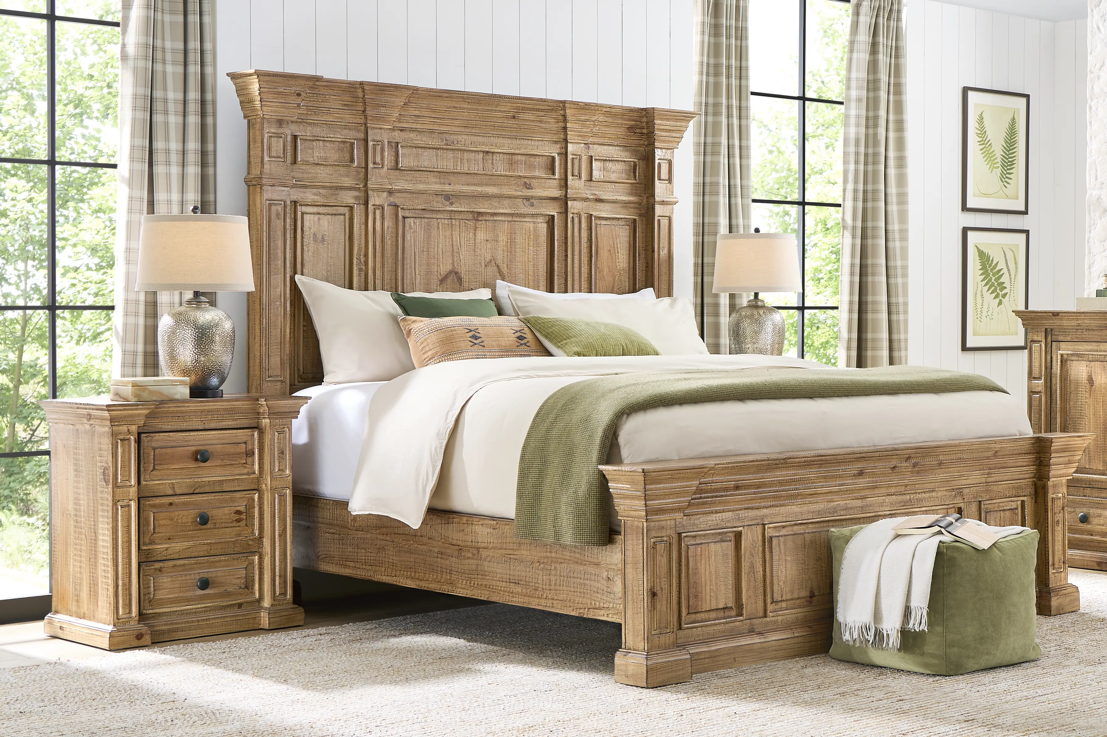 Briar Hill Natural 3 Pc King Panel Bed - Thumbnail - Image 2