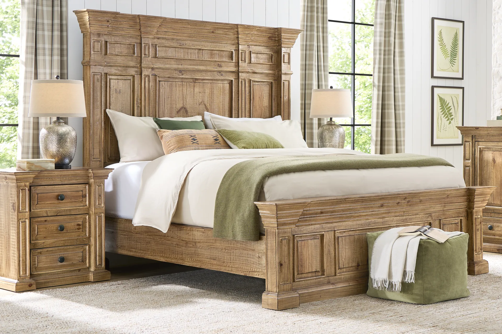Briar Hill Natural 3 Pc King Panel Bed - Image 1