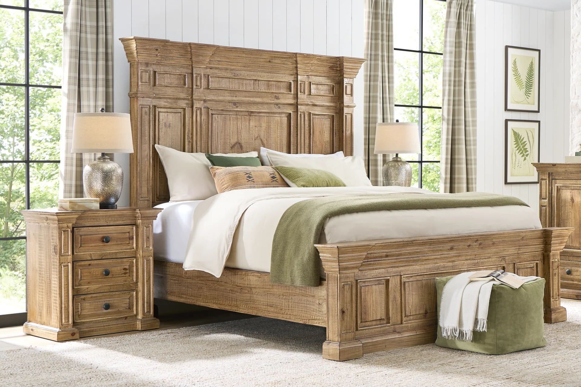 Briar Hill Natural 3 Pc King Panel Bed - Image 2