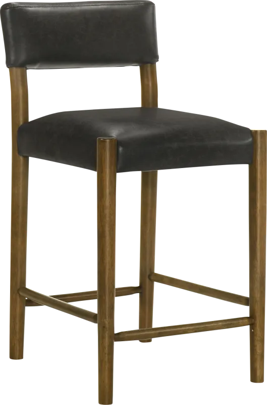 Savaher Black Counter Height Stool, Set of 2
