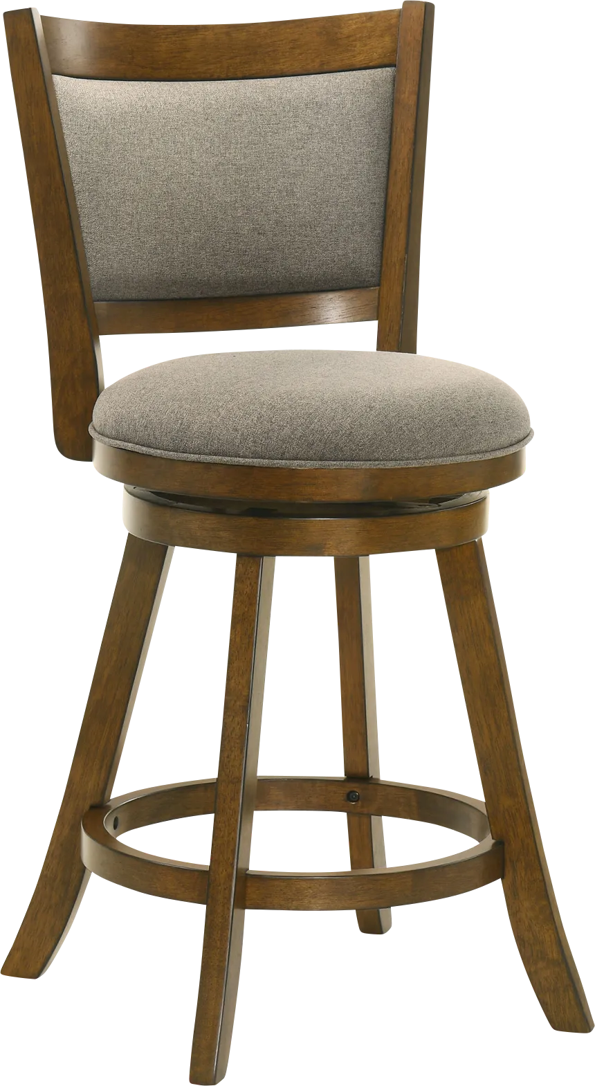 Moonworth Gray Swivel Counter Height Stool - Thumbnail - Image 1
