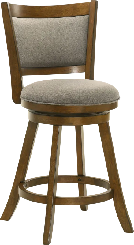 Moonworth Gray Swivel Counter Height Stool