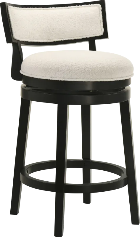 Ridgemark Black Swivel Counter Height Stool