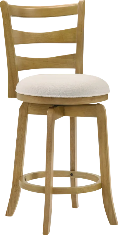 Tuliprover Natural Swivel Counter Height Stool