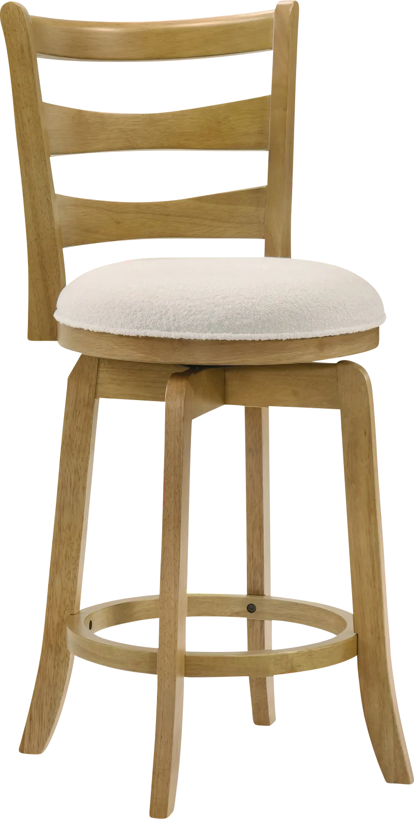 Tuliprover Natural Swivel Counter Height Stool - Image 1