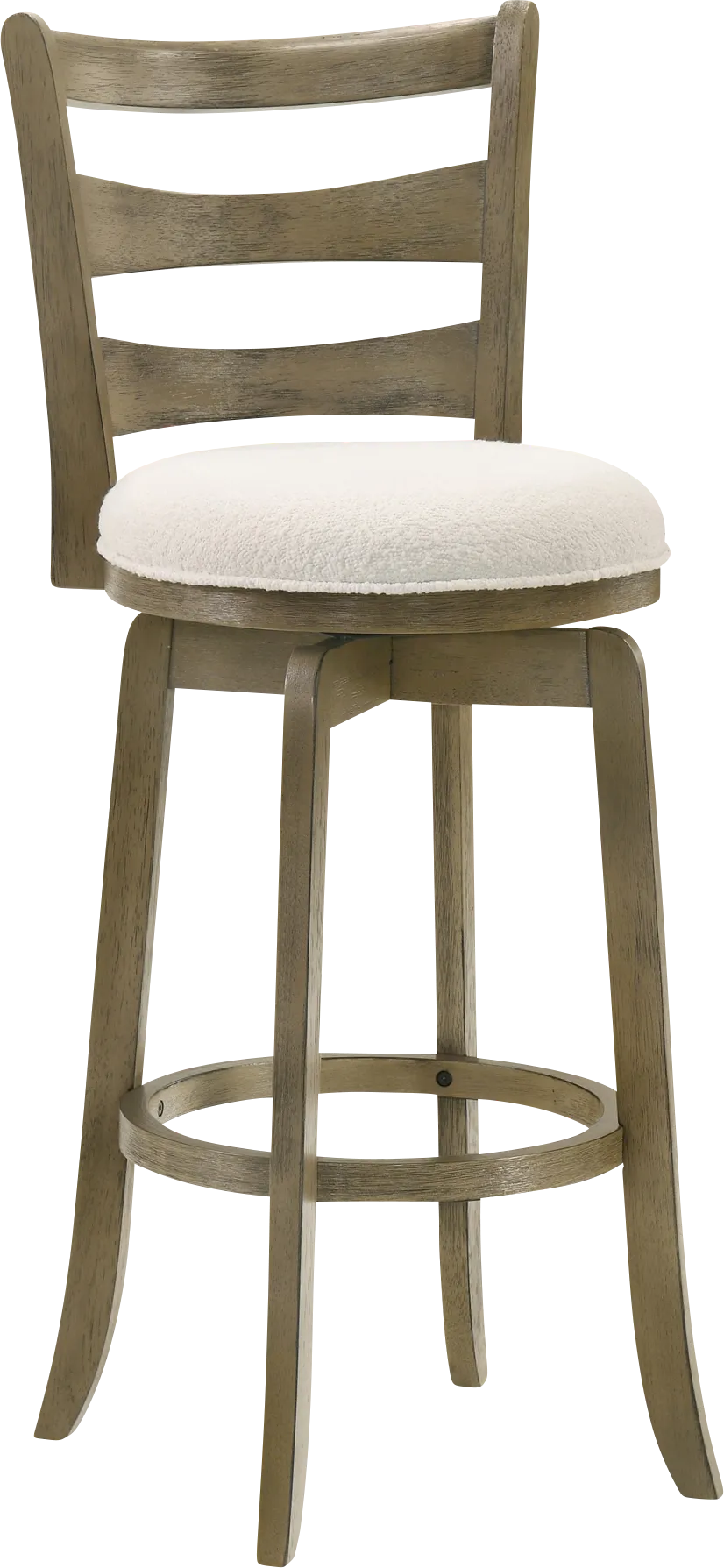 Tuliprover Brown Swivel Barstool - Thumbnail - Image 1