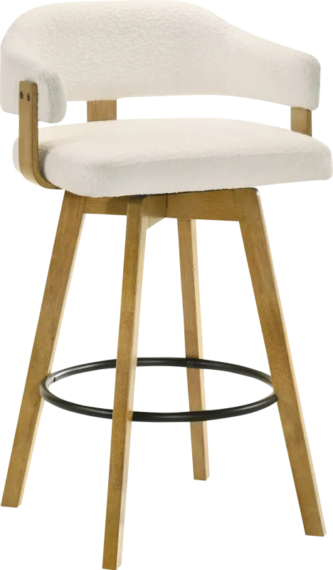 Carsonee White Barstool