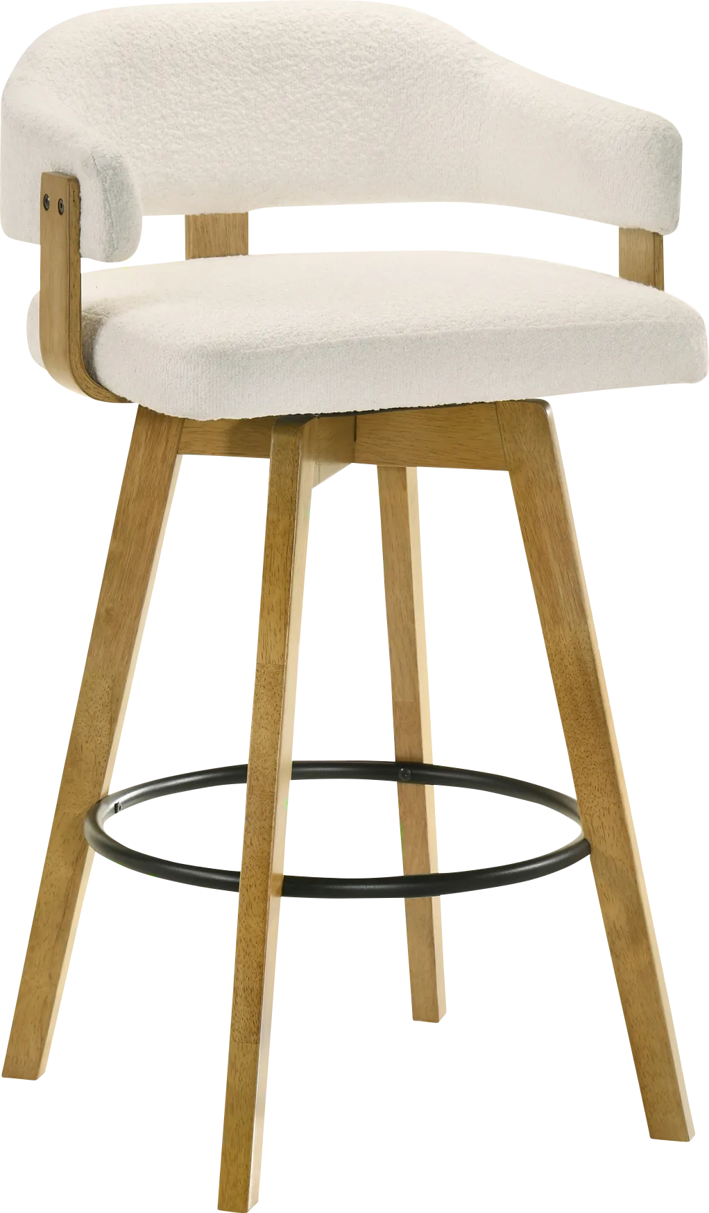 Carsonee White Barstool - Image 1