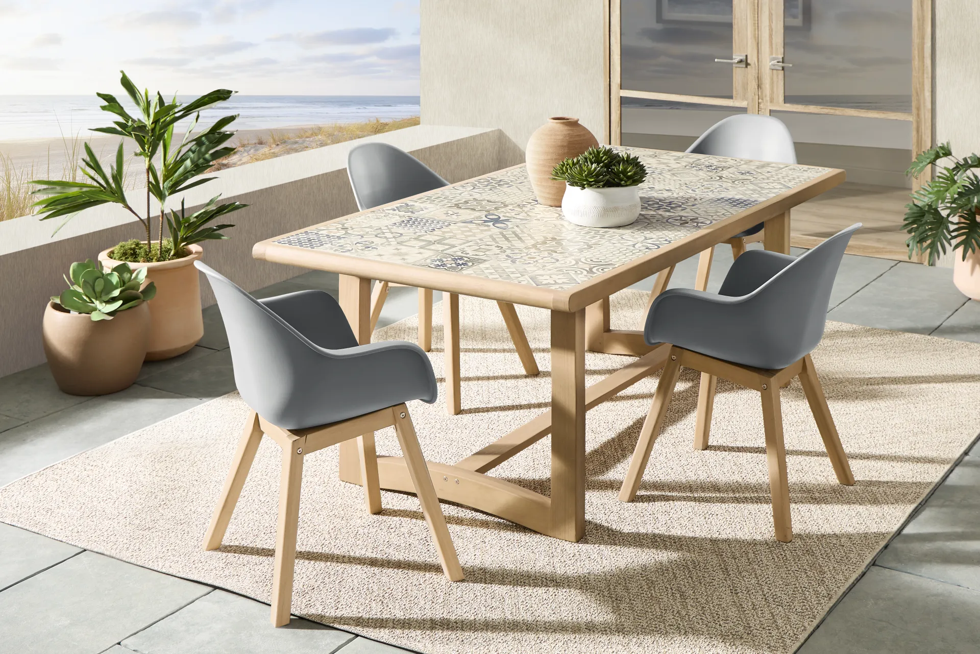Casa Villa Multi Rectangle Outdoor Dining Table - Image 2