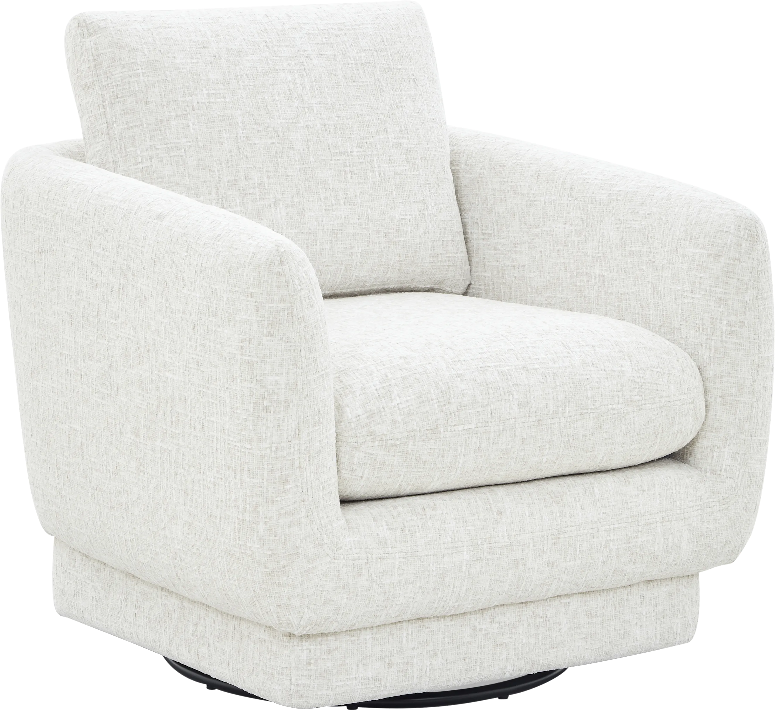 Carmen White Swivel Chair - Thumbnail - Image 1