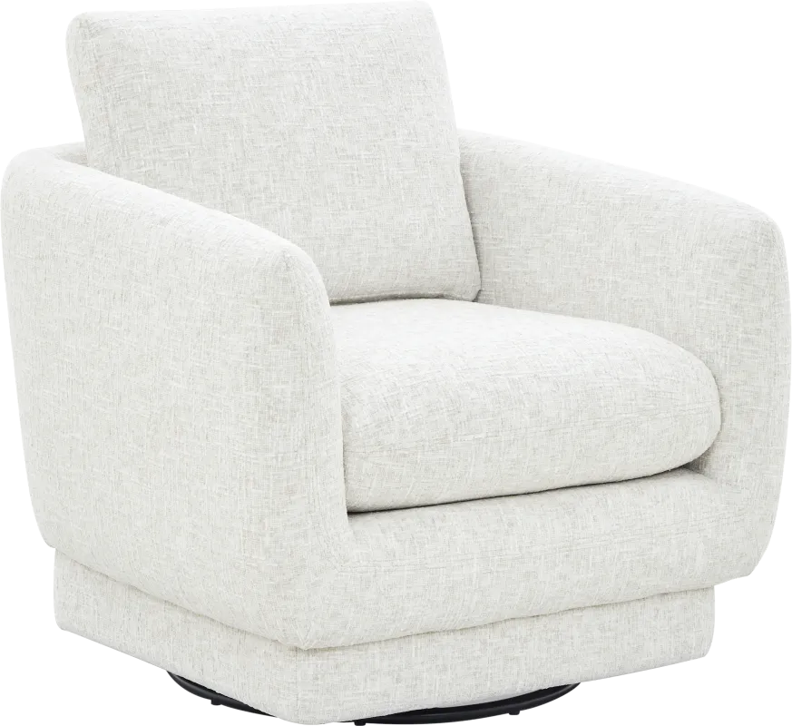 Carmen White Swivel Chair