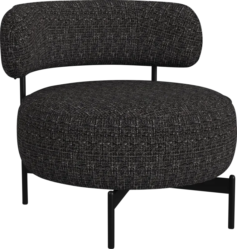Nvart Black Swivel Accent Chair