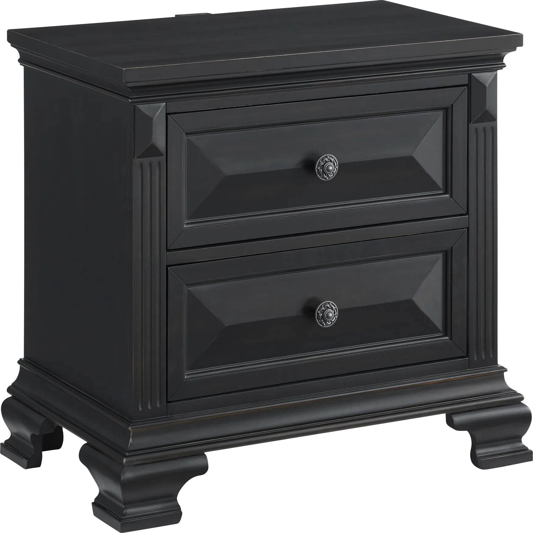 Keghon Black Nightstand - Thumbnail - Image 1