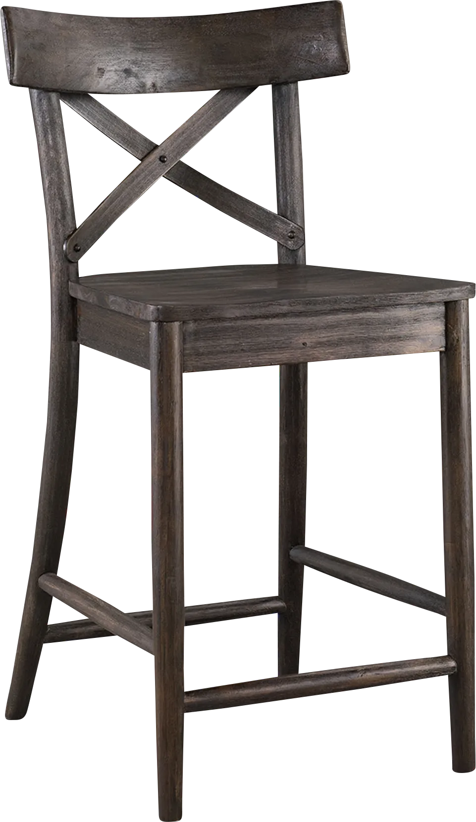 Riba Dark Brown Counter Height Stool - Thumbnail - Image 1