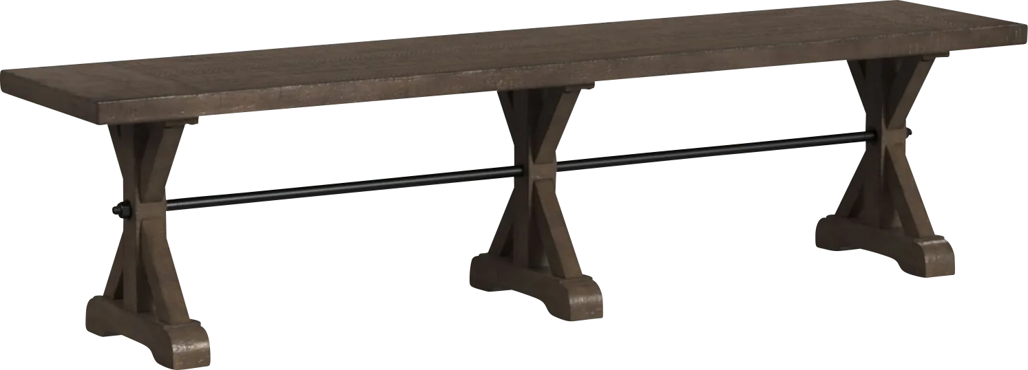 Arevig Brown Dining Bench - Thumbnail - Image 1