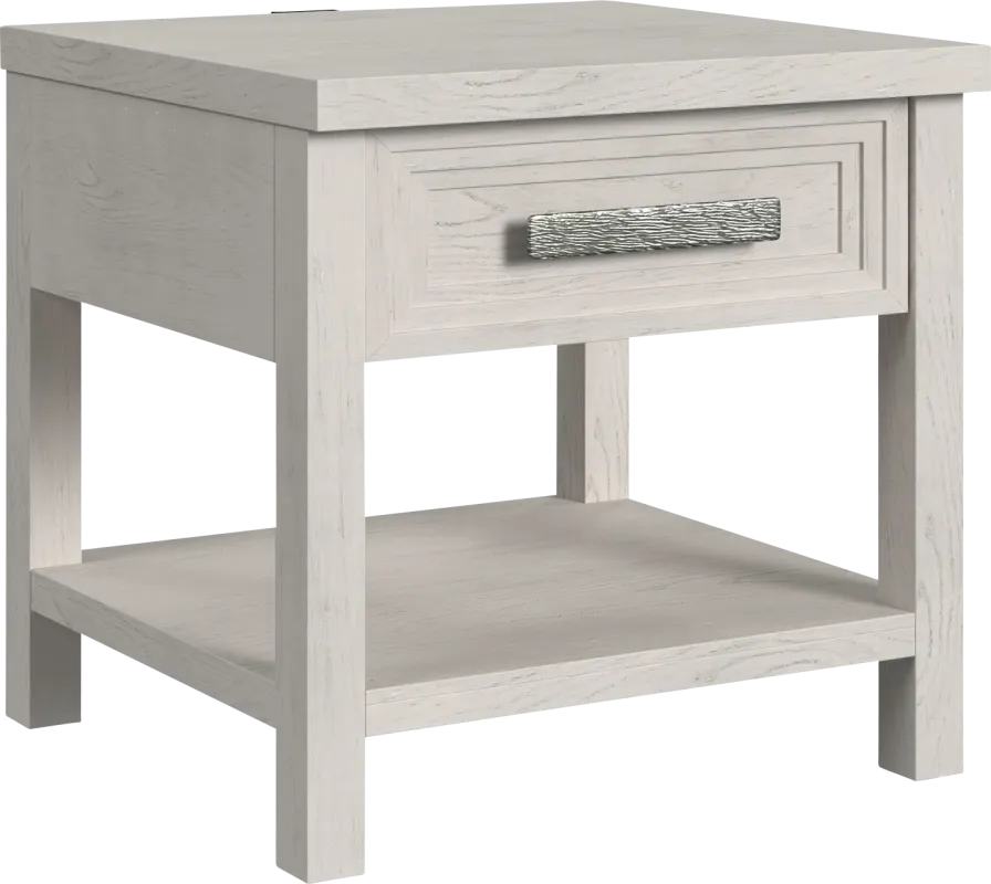 Misak White End Table