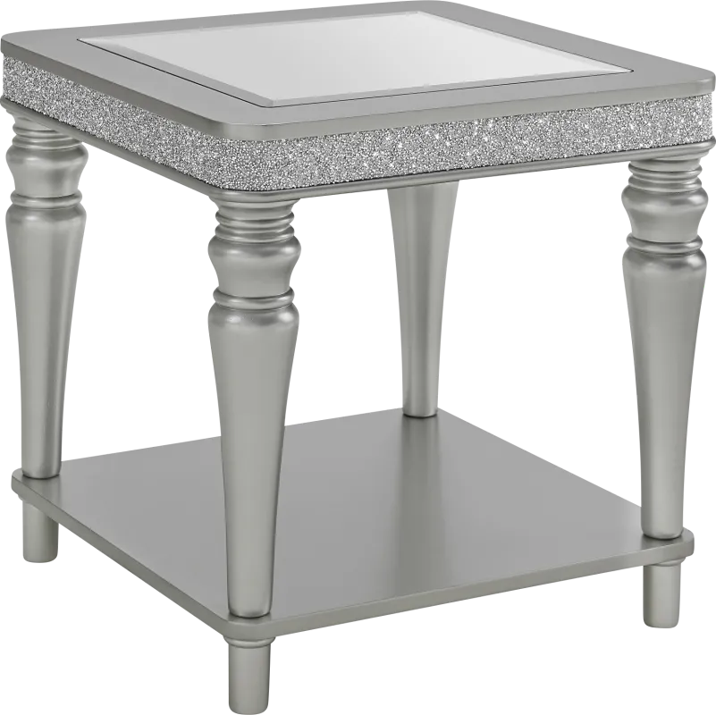 Erato Silver End Table