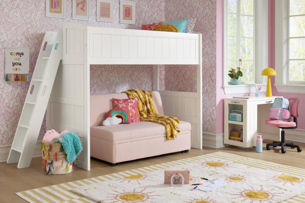 Kids Cottage Colors 2.0 White Twin Loft