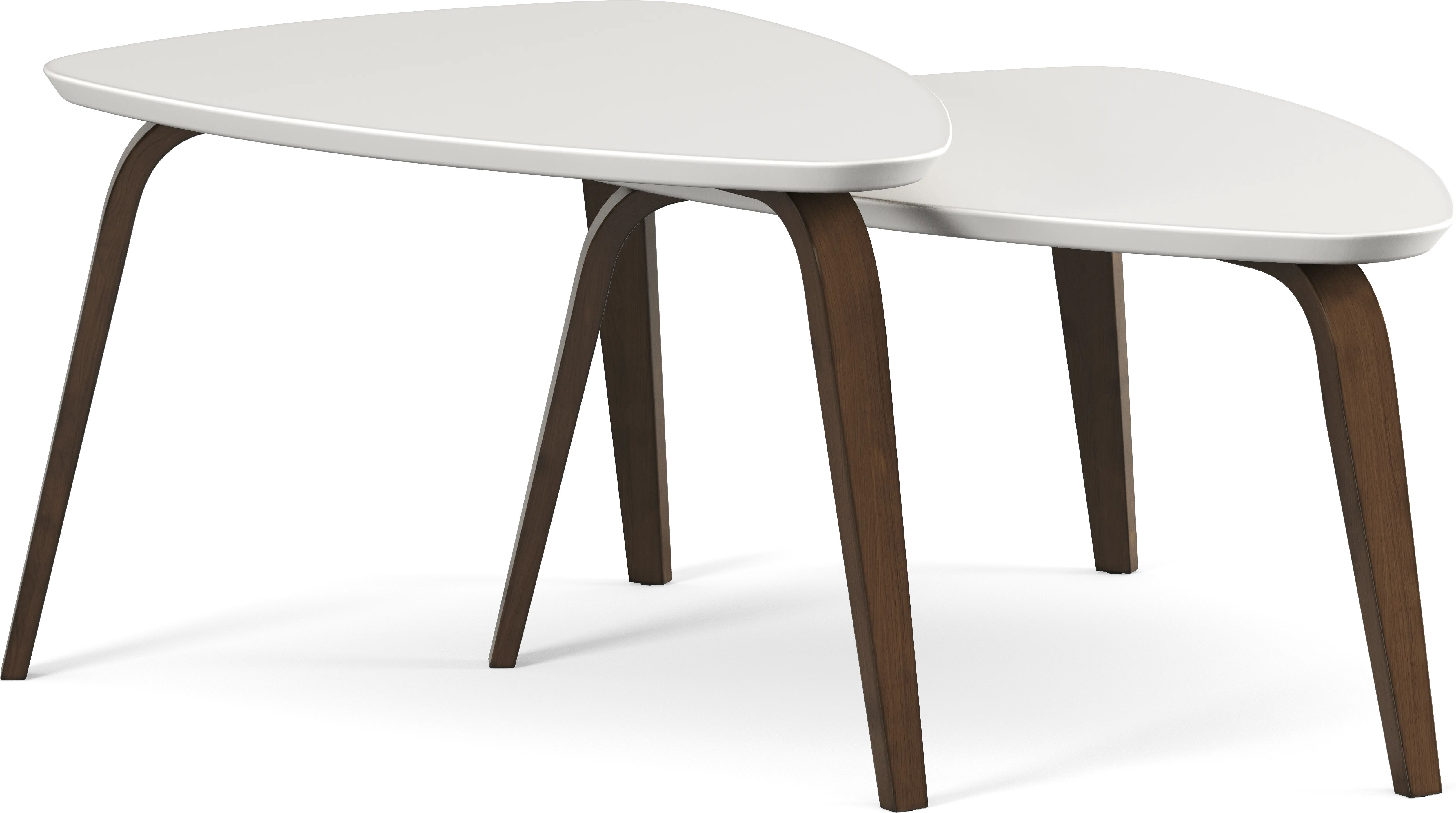 Melodina White 2 Pc Nesting Cocktail Table - Thumbnail - Image 1