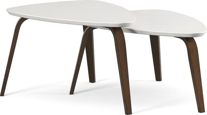 Melodina White 2 Pc Nesting Cocktail Table
