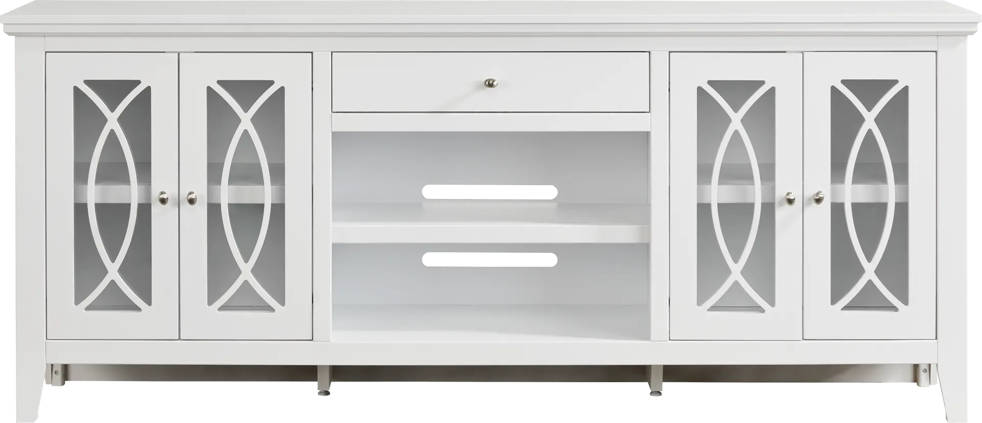 Abbie II White 80 in. Console