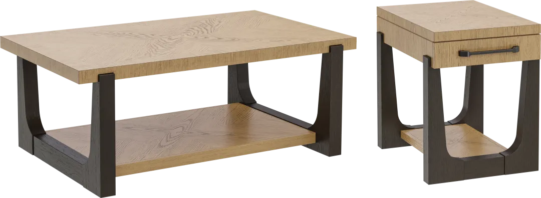 Roth Black 2 Pc Table Set