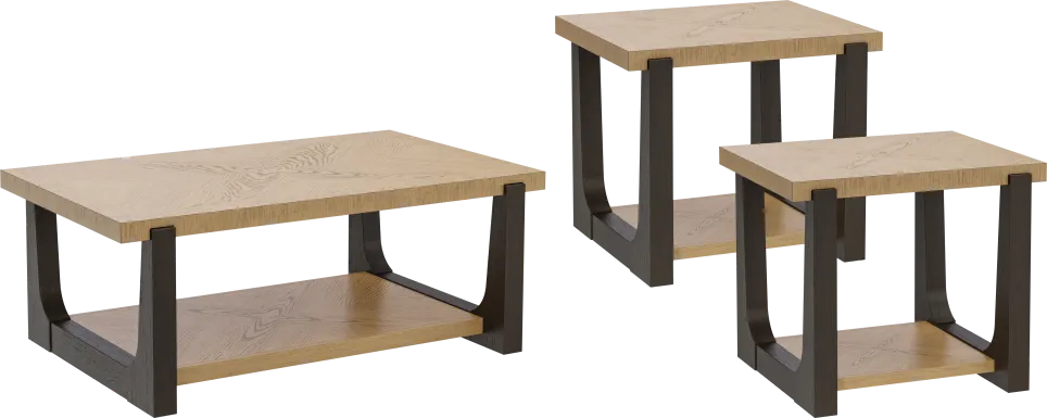 Roth Black 3 Pc Table Set